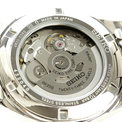 中古 美品 セイコー SEIKO メカニカル ネット流通限定モデル 4R35 自動巻き 機械式 SZSB011 アナログ 腕時計 ブランド メンズ シルバー UW-SJ-OT-00039