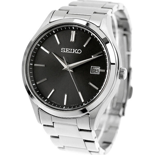 中古 美品 セイコー SEIKO セイコーセレクション Sシリーズ ソーラー シンプル SBPX147 アナログ 腕時計 ブランド メンズ ブラック 黒 UW-SJ-OT-00040