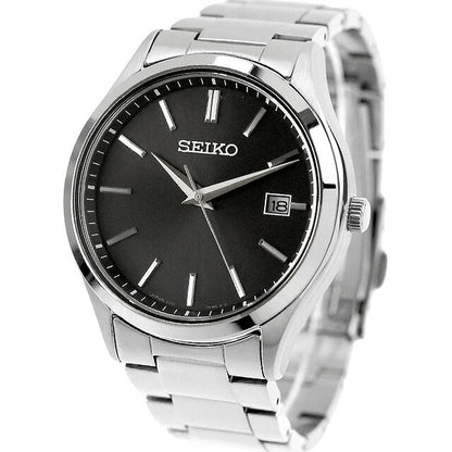 中古 美品 セイコー SEIKO セイコーセレクション Sシリーズ ソーラー シンプル SBPX147 アナログ 腕時計 ブランド メンズ ブラック 黒 UW-SJ-OT-00040
