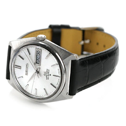 中古 セイコー SEIKO ロードマチック ヴィンテージ ベルト新品 デイデイト 5606-7000 アナログ 腕時計 ブランド メンズ シルバー ブラック UW-SJ-OT-00041