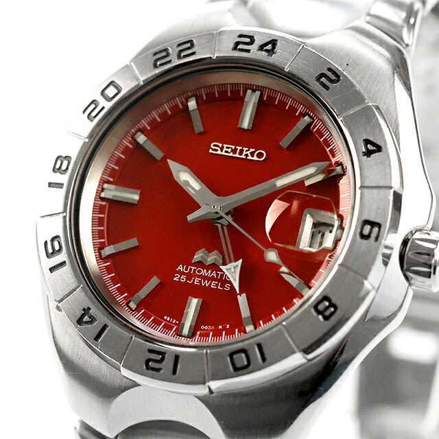 中古 希少モデル セイコー SEIKO SUS メカサス GMT 限定モデル 4S レッド 替えベルト付き 4S12-0020 アナログ 腕時計 ブランド メンズ UW-SJ-OT-00043