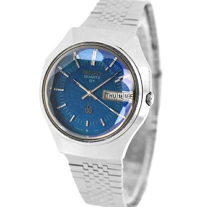 中古 希少 純正ガラス交換済 セイコー SEIKO ベビーモルフォ 38クオーツ 3803 1973年製 構造色 3803-7080 アナログ 腕時計 ブランド メンズ UW-SJ-OT-00044