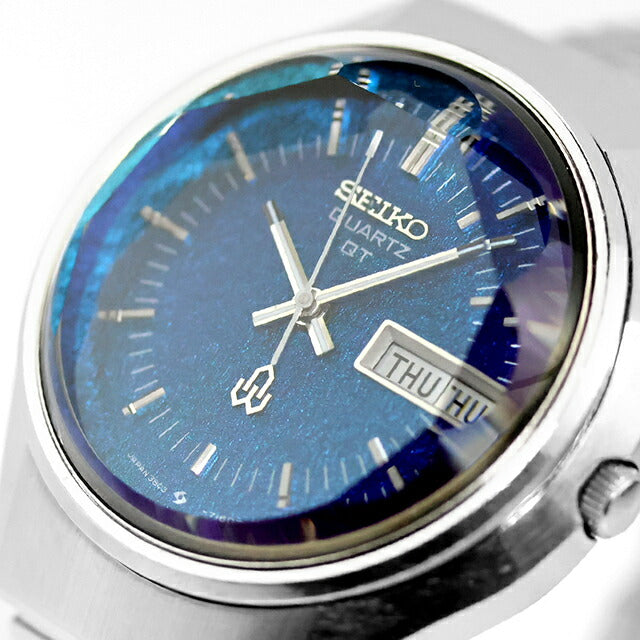中古 希少 純正ガラス交換済 セイコー SEIKO ベビーモルフォ 38クオーツ 3803 1973年製 構造色 3803-7080 アナログ 腕時計 ブランド メンズ UW-SJ-OT-00044