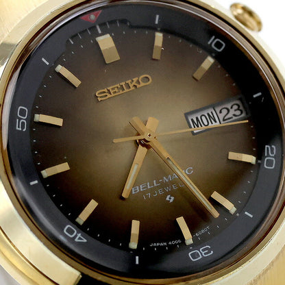 Used overhauled SEIKO Bellmatic Alarm Day Date 4006 Estimated year made in 1967 4006-6060 Analog wristwatch Brand Men&