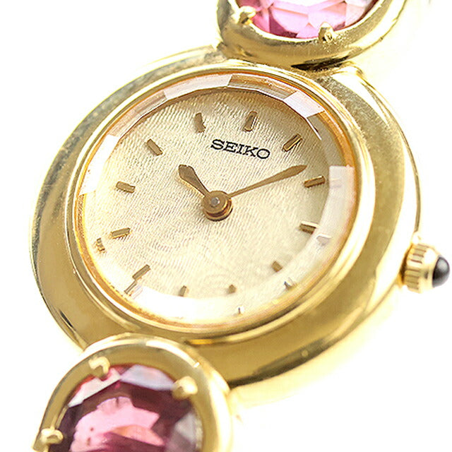 中古 セイコー SEIKO エクセリーヌ ガーネット ブレスレットウォッチ