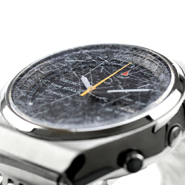 Used, OHed, Rare Model Seiko Seiko Time Sonar Flyback Chronograph 7015 7015-6010 Analog Watch Men&