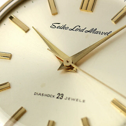 中古 セイコー SEIKO ロードマーベル 5740-1990 手巻き 1965年製 5740-1990 アナログ 腕時計 ブランド メンズ アイボリー イエローブラウン UW-SJ-OT-00064