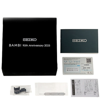 Used Super Good Condition Seiko SEIKO BAMBI 95th ANNIVERSARY Original Mechanical Watch Bambi Limited Model Analog Watch Brand Men&