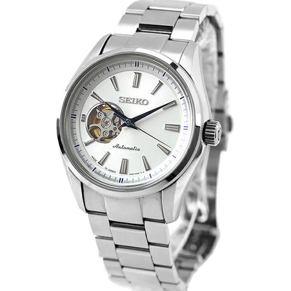 中古 セイコー SEIKO セイコーセレクション メカニカル オープンハート SCVE049 アナログ 腕時計 ブランド メンズ シルバー UW-SJ-OT-00074