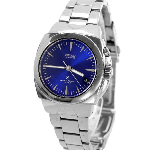 中古 セイコー SEIKO サス SUS キネティック オートクオーツ AGS 1998年製 二次電池交換済 5M42-0F30 アナログ 腕時計 ブランド メンズ UW-SJ-OT-00079