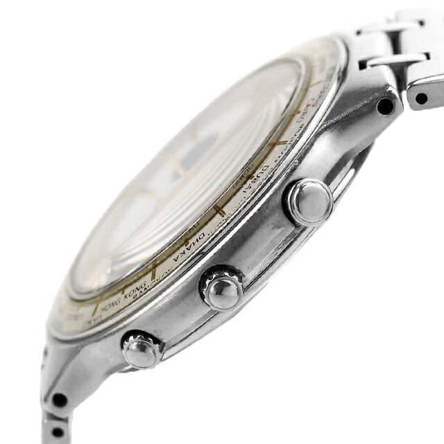 中古 セイコー SEIKO ワールドタイム アラーム GMT 1999年製 5T52-7A00 アナログ 腕時計 ブランド メンズ ホワイト UW-SJ-OT-00080