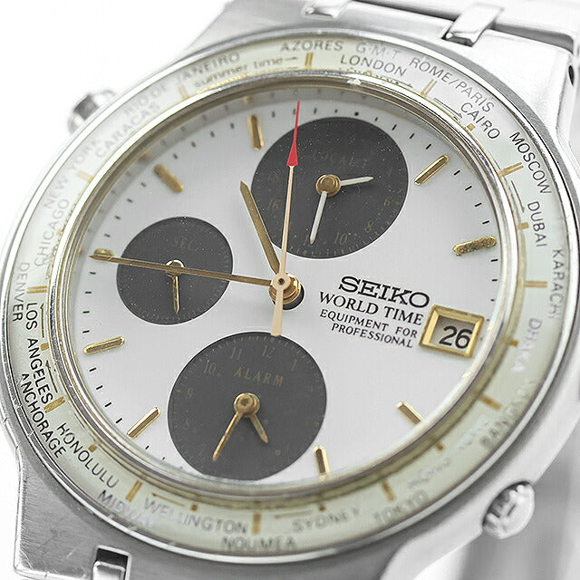 中古 セイコー SEIKO ワールドタイム アラーム GMT 1999年製 5T52-7A00