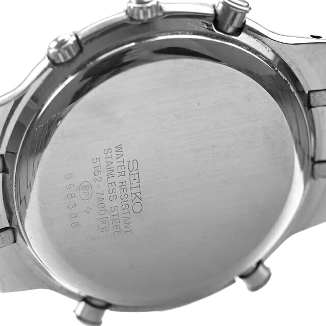 中古 セイコー SEIKO ワールドタイム アラーム GMT 1999年製 5T52-7A00 アナログ 腕時計 ブランド メンズ ホワイト UW-SJ-OT-00080
