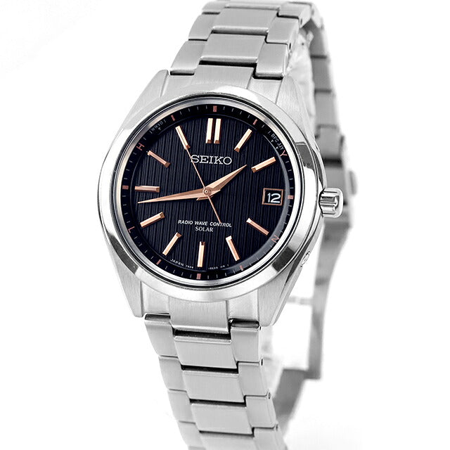 中古 セイコー SEIKO ブライツ ソーラー電波 7B24 チタン ブラックダイヤル SAGZ087 アナログ 腕時計 ブランド メンズ ブラック UW-SJ-OT-00082