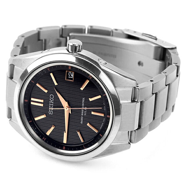 中古 セイコー SEIKO ブライツ ソーラー電波 7B24 チタン ブラックダイヤル SAGZ087 アナログ 腕時計 ブランド メンズ ブラック UW-SJ-OT-00082