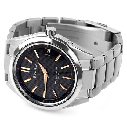 中古 セイコー SEIKO ブライツ ソーラー電波 7B24 チタン ブラックダイヤル SAGZ087 アナログ 腕時計 ブランド メンズ ブラック UW-SJ-OT-00082