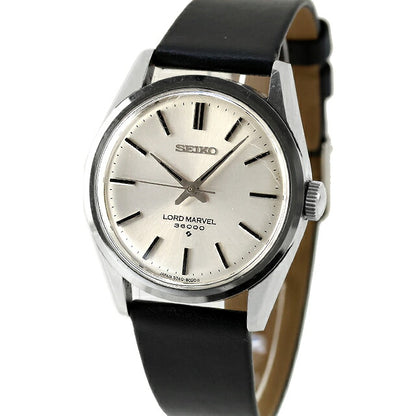 中古 セイコー SEIKO ロードマーベル 36000 ハイビート 5740-8000 裏蓋研磨済 1967年1月製 5740-8000 アナログ 腕時計 ブランド メンズ シルバー ブラック UW-SJ-OT-00083