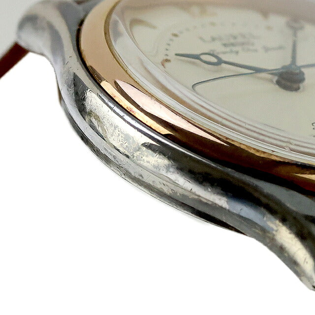 中古 OH済 セイコー SEIKO ローレル 復刻 手巻き 4S24-0030 K18PGベゼル SV925 スターリング 銀無垢 1995年10月製 4S24-0030 アナログ 腕時計 ブランド メンズ UW-SJ-OT-00086