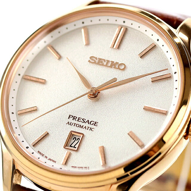 中古 セイコー SEIKO プレザージュ ベーシックライン ジャパニーズガーデン 日本庭園 漆喰 SARY142 アナログ 腕時計 ブランド メンズ UW-SJ-PS-00012