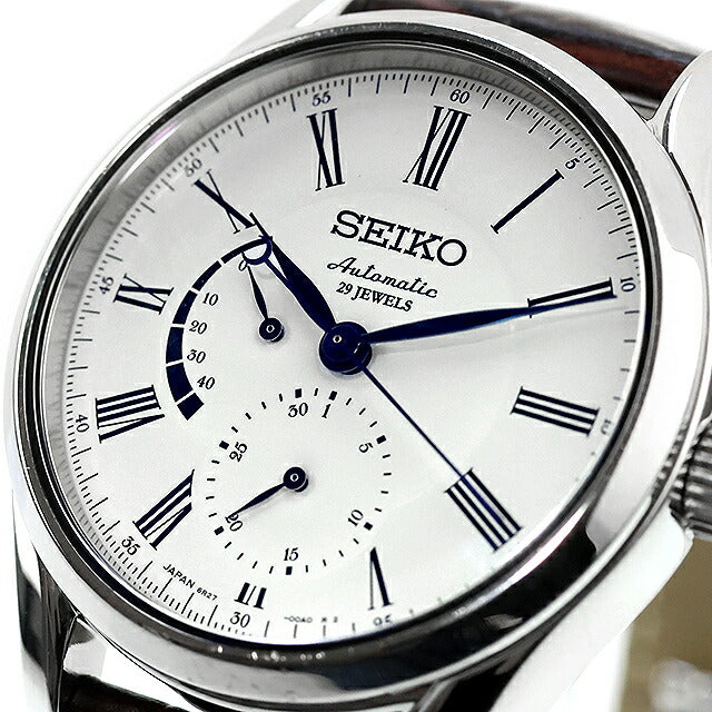 中古 メーカーOH済 セイコー SEIKO プレザージュ 琺瑯ダイヤル ほうろう パワーリザーブ 6R27-00F0 SARW011 腕時計 ブランド メンズ UW-SJ-PS-00013