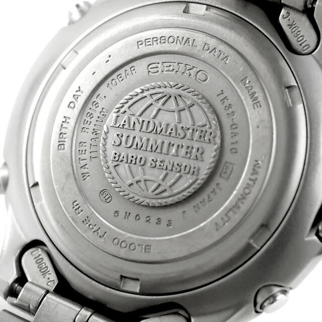 中古 訳あり稼働品 セイコー SEIKO ランドマスター サミッター ブライトチタン 7K32-0A10 気圧・高度計未チェック SBCN003 腕時計 メンズ UW-SJ-PX-00043