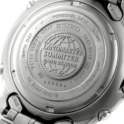 中古 訳あり稼働品 セイコー SEIKO ランドマスター サミッター ブライトチタン 7K32-0A10 気圧・高度計未チェック SBCN003 腕時計 メンズ UW-SJ-PX-00043
