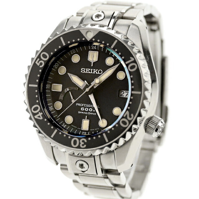 Used Manufacturer Overhauled Seiko SEIKO Prospex Spring Drive Marine Master 600m Diving Titanium SBDB001 Watch Men&