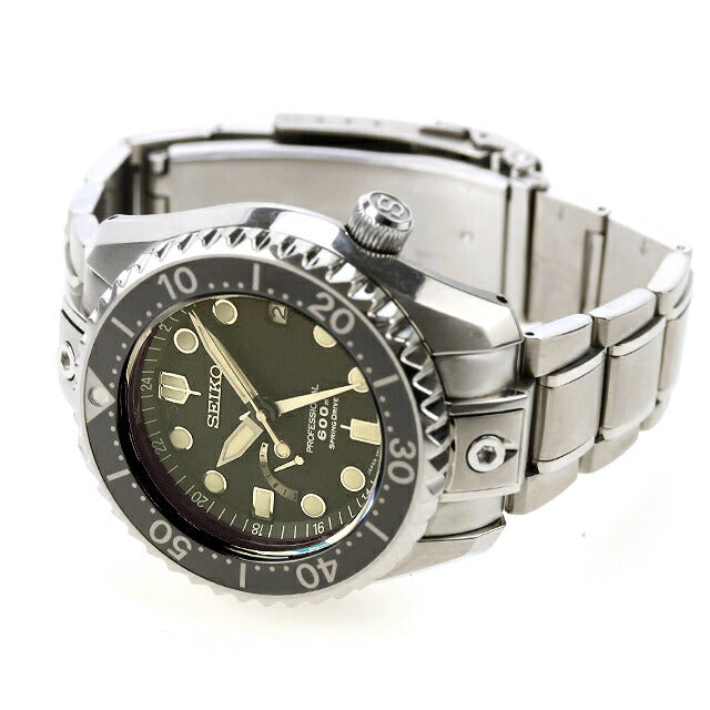 Used Manufacturer Overhauled Seiko SEIKO Prospex Spring Drive Marine Master 600m Diving Titanium SBDB001 Watch Men&