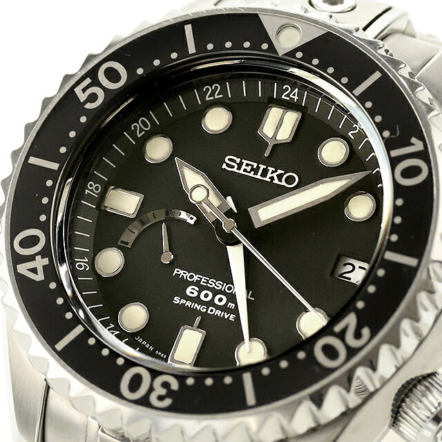 Used Manufacturer Overhauled Seiko SEIKO Prospex Spring Drive Marine Master 600m Diving Titanium SBDB001 Watch Men&
