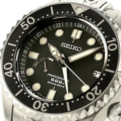 Used Manufacturer Overhauled Seiko SEIKO Prospex Spring Drive Marine Master 600m Diving Titanium SBDB001 Watch Men&
