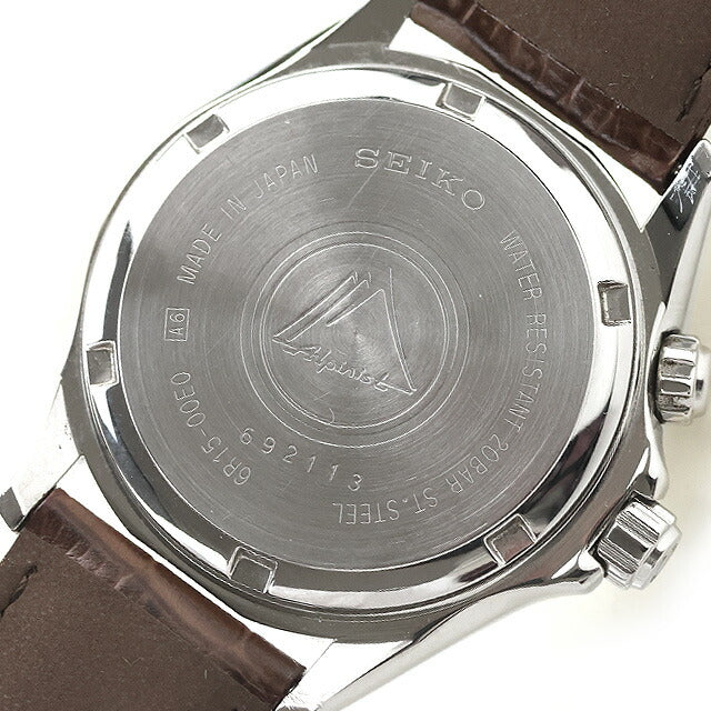中古 セイコー SEIKO アルピニスト 6R15 簡易方位計 グリーン ベルト新品交換済 SARB017 アナログ 腕時計 ブランド メンズ UW-SJ-PX-00059