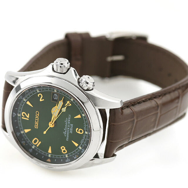 中古 セイコー SEIKO アルピニスト 6R15 簡易方位計 グリーン ベルト新品交換済 SARB017 アナログ 腕時計 ブランド メンズ UW-SJ-PX-00059