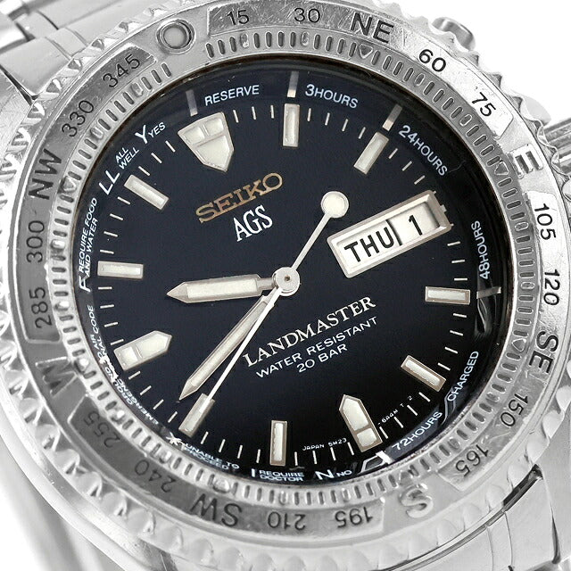 中古 セイコー SEIKO ランドマスター 初代モデル SBBW005 AGS オートクオーツ キネティック 1994年製 二次電池交換済 5M23-6A20 腕時計 メンズ UW-SJ-PX-00074