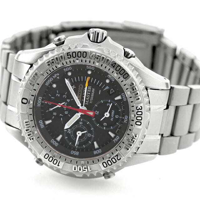 中古 セイコー SEIKO ランドマスター サミッター SBCN003 気圧計 高度計 多機能クオーツ チタン 1997年製 7K32-0A10 アナログ 腕時計 メンズ UW-SJ-PX-00075