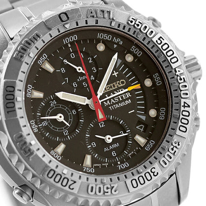 中古 セイコー SEIKO ランドマスター サミッター SBCN003 気圧計 高度計 多機能クオーツ チタン 1997年製 7K32-0A10 アナログ 腕時計 メンズ UW-SJ-PX-00075