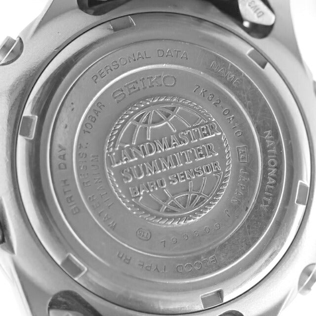 中古 セイコー SEIKO ランドマスター サミッター SBCN003 気圧計 高度計 多機能クオーツ チタン 1997年製 7K32-0A10 アナログ 腕時計 メンズ UW-SJ-PX-00075