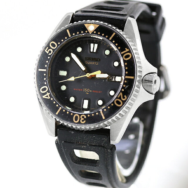 中古 バンド訳あり セイコー SEIKO ダイバー 150m ボーイズ クオーツ 34mm 1981年12月製 昭和56年 純正バンド硬化 匂い有 2625-0010 腕時計 メンズ レディース UW-SJ-PX-00077