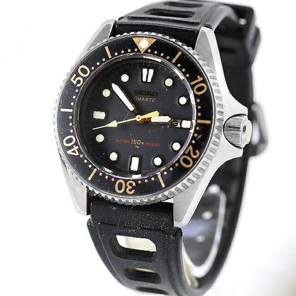 中古 バンド訳あり セイコー SEIKO ダイバー 150m ボーイズ クオーツ 34mm 1981年12月製 昭和56年 純正バンド硬化 匂い有 2625-0010 腕時計 メンズ レディース UW-SJ-PX-00077