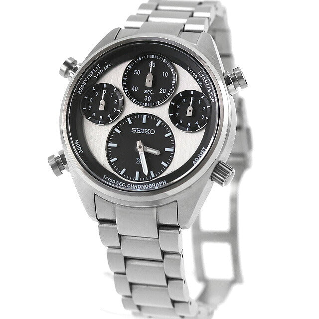 中古 セイコー SEIKO プロスペックス スピードタイマー 1/100秒ソーラークロノグラフ SBER001 アナログ 腕時計 ブランド メンズ シルバー UW-SJ-PX-00078