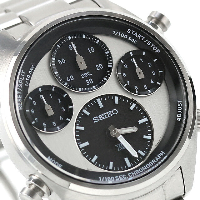 中古 セイコー SEIKO プロスペックス スピードタイマー 1/100秒ソーラークロノグラフ SBER001 アナログ 腕時計 ブランド メンズ シルバー UW-SJ-PX-00078