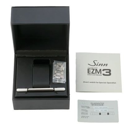 中古 ジン Sinn 603 EZM3 ドイツ警察特殊部隊 ETA2824-2搭載 603.EZM3 アナログ 腕時計 ブランド メンズ ブラック UW-SN-OT-00003