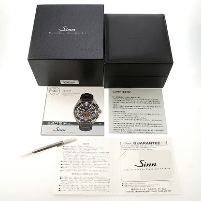 中古 ジン SINN EZM10 TESTAF クロノグラフ 廃盤モデル チタン パイロットウォッチ 950.EZM10.TESTAF アナログ 腕時計 ブランド メンズ UW-SN-OT-00006
