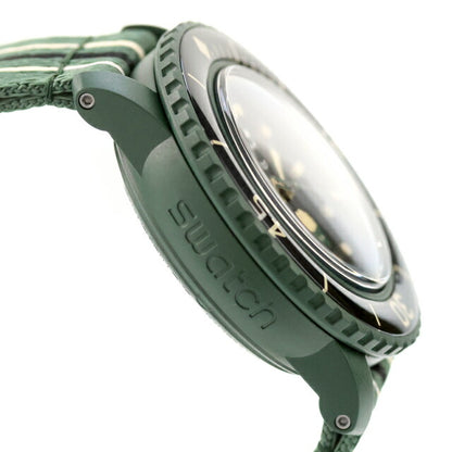 中古 超美品 スウォッチ SWATCH バイオセラミック スキューバ フィフティ ファゾムス グリーンアビス アナログ 腕時計 ブランド メンズ UW-SW-BP-00001