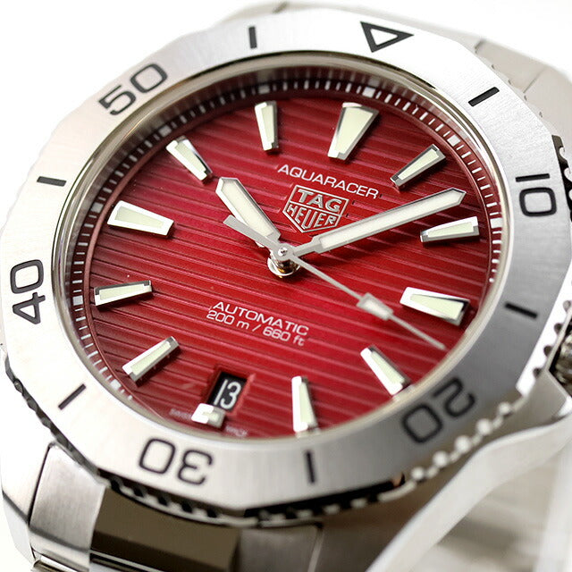 中古 美品 タグ・ホイヤー TAG Heuer アクアレーサー プロフェッショナル200 ルビーレッド オートマティック WBP2114.BA0627 腕時計 メンズ UW-TH-AR-00003
