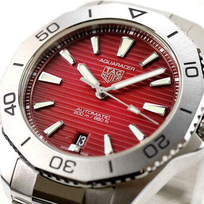 中古 美品 タグ・ホイヤー TAG Heuer アクアレーサー プロフェッショナル200 ルビーレッド オートマティック WBP2114.BA0627 腕時計 メンズ UW-TH-AR-00003