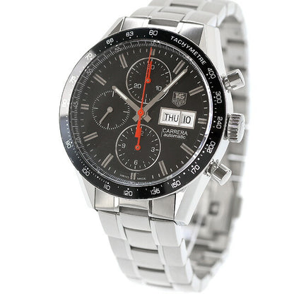 中古 仕上げ済 タグ・ホイヤー TAG Heuer カレラ キャリバー16 デイデイト 自動巻きクロノグラフ CV201AH.BA0725 アナログ 腕時計 ブランド UW-TH-CR-00004