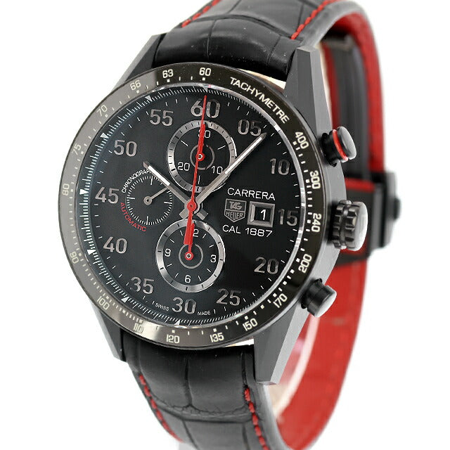 中古 美品 タグ・ホイヤー TAG Heuer カレラ キャリバー1887 自動巻きクロノグラフ CAR2A80.FC6237 アナログ 腕時計 ブランド メンズ UW-TH-CR-00005