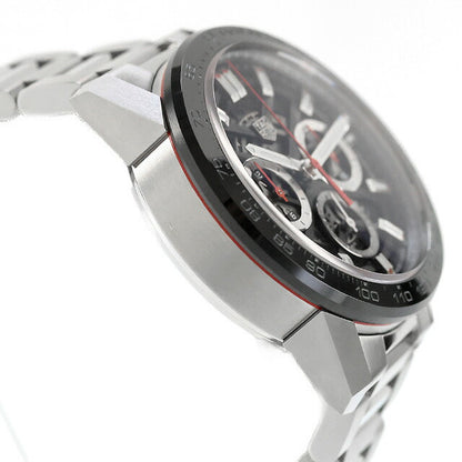 中古 美品 タグ・ホイヤー TAG Heuer カレラ スケルトン ホイヤー02 43mm 自動巻クロノグラフ CBG2010.BA0662 アナログ 腕時計 メンズ UW-TH-CR-00007