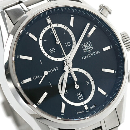 中古 タグ・ホイヤー TAG Heuer カレラ Cal.1887 自動巻きクロノグラフ CAR2110.BA0720 アナログ 腕時計 ブランド メンズ ブラック UW-TH-CR-00008