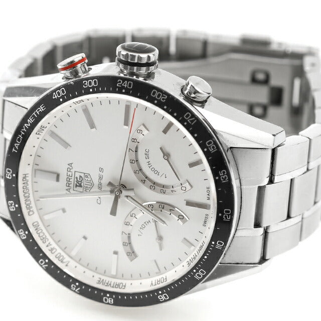 中古 タグ・ホイヤー TAG Heuer カレラ キャリバーS クォーツクロノグラフ 1/100秒 パーペチュアルカレンダー CV7A13.BA0795 腕時計 メンズ UW-TH-CR-00011